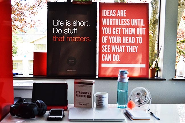 How ADURO brands their office, with inspiration. 